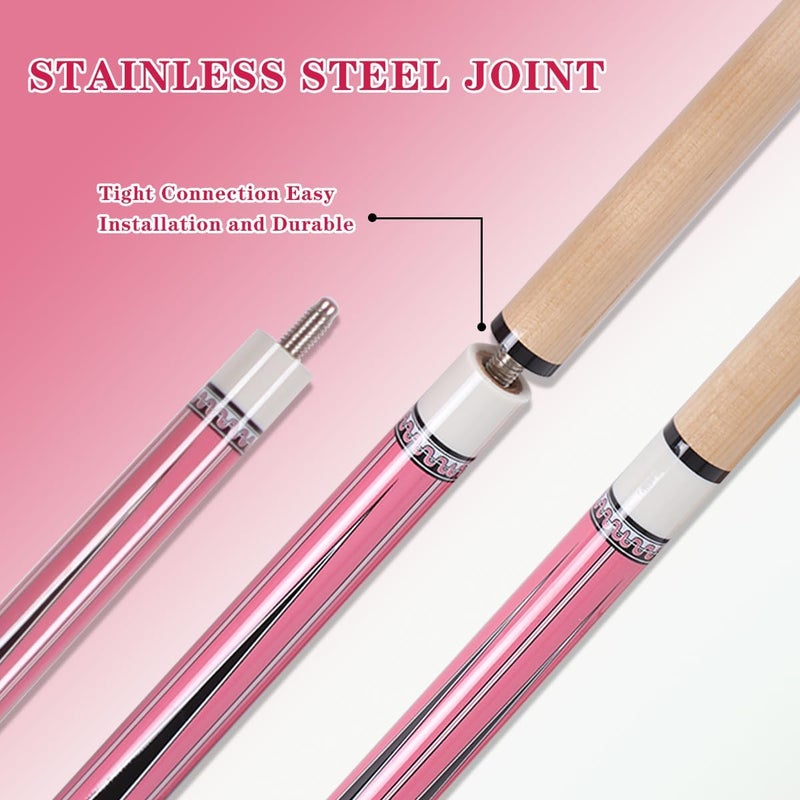 Walkerby 48/58 Inch Maple Cue Stick, Short Pool Cue Stick for Beginners, Canadian Maple Billiard Cues for Limited Spaces, 48 inch Junior Size Cue with Premium Leather Tip - Image 3